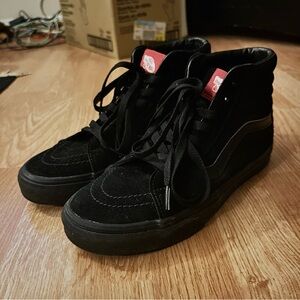 Vans Black High-Top Suede & Canvas Sneakers